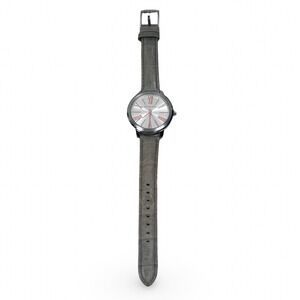 Michael Kors MK-2479 Slim Runway Watch Gray Leather Silver Dial Rose Gold READ